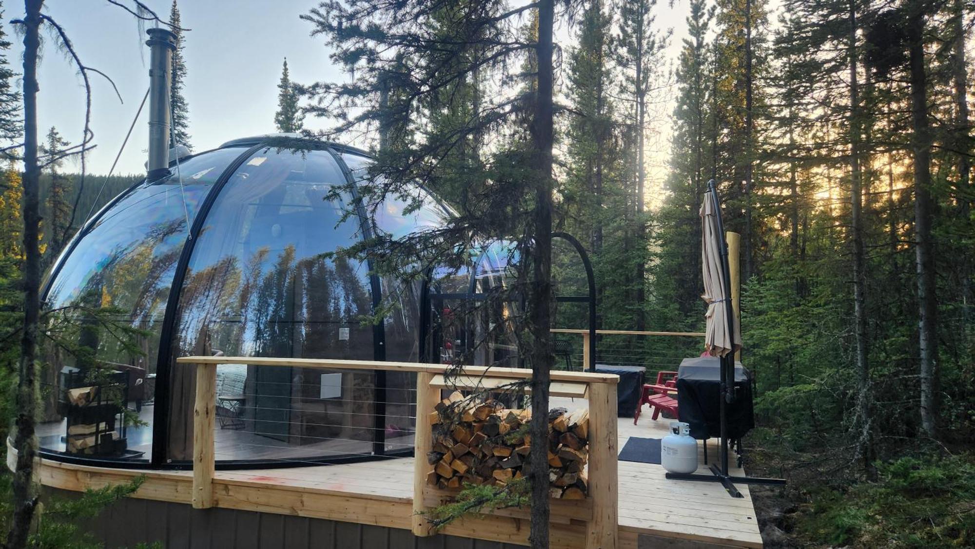 Rocky Mountain Escape Dome & Log Cabin Rentals - Rock Lake Rock Lake Lodge Provincial Park Zewnętrze zdjęcie